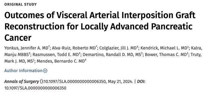 Visceral arterial resection with interposition grafting for pancreatic cancer