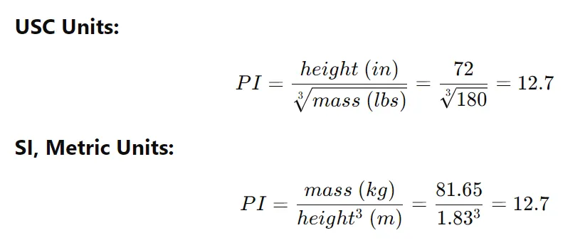 Ponderal Index PI